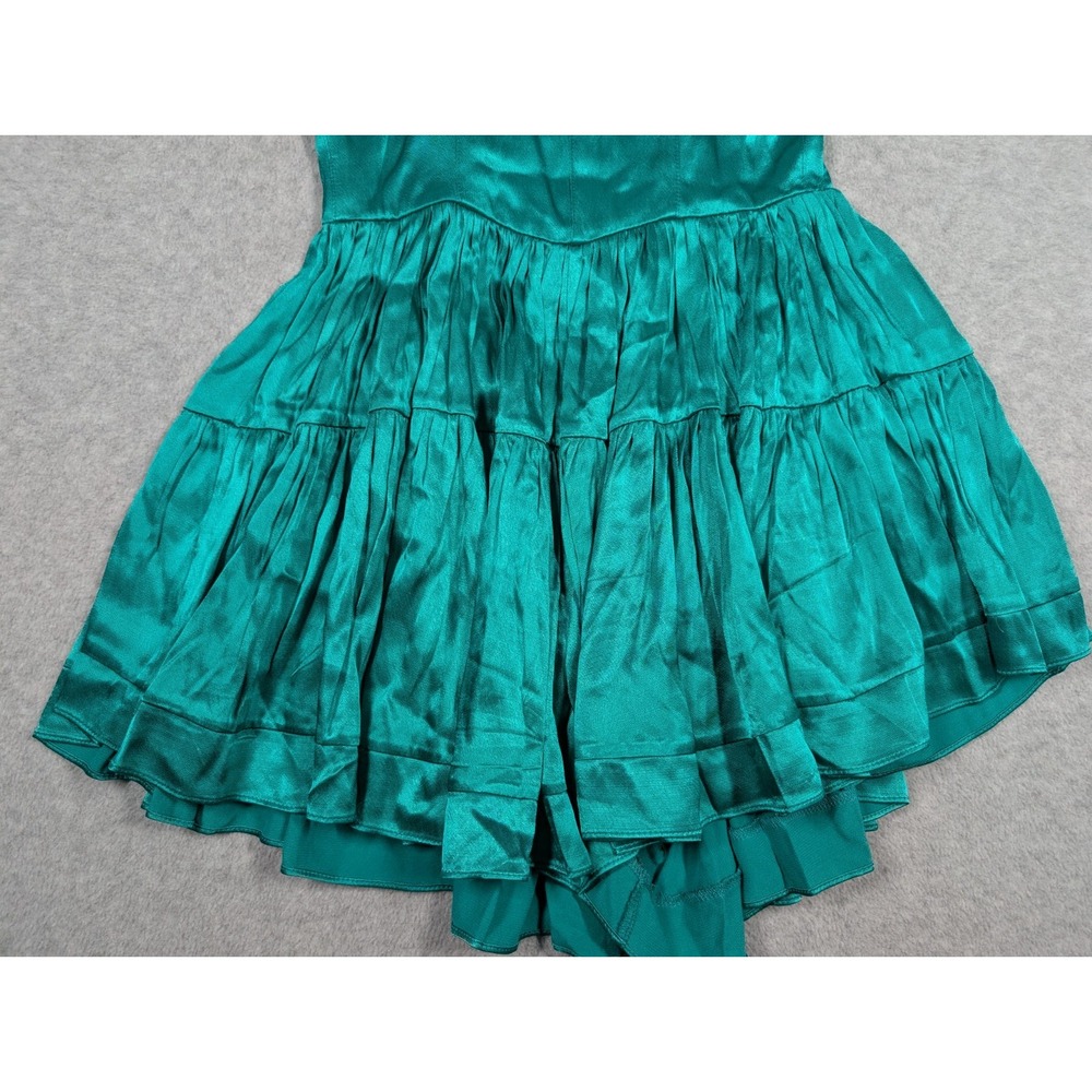 Vanessa Mooney Women Romper XS NWT Elisabeth Satin Mini Dress Victorian Fairy - Picture 8 of 15